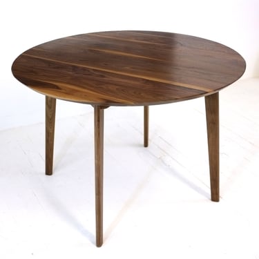 Danish Modern , Round Dining Table, Cafe Table, Solid Walnut Dining Table 45