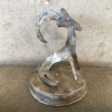 Brutalist Aries Metal Sculpture