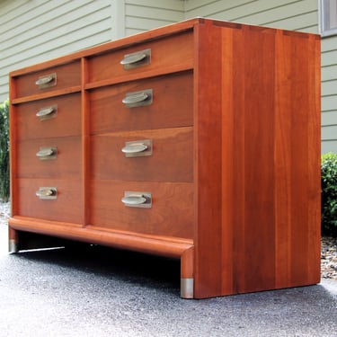 Mid-Century Modern Solid Cherry Highboy Dresser by Willett Furniture On Hold 