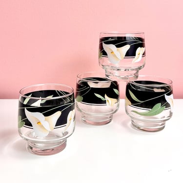 Set of 4 Calla Lily Glasses 