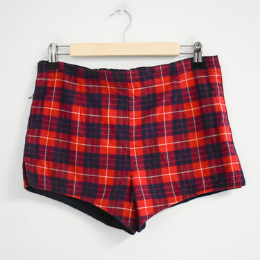 1960s Red Plaid Shorts 