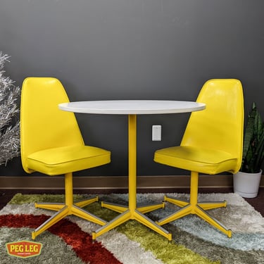 Mid-Century Modern bistro set (Includes the two chairs and table)
