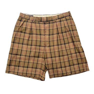 Vintage USA Made POLO Ralph Lauren Madras Plaid Cotton Shorts ~ 34 Waist ~ Lightweight / Summer ~ 