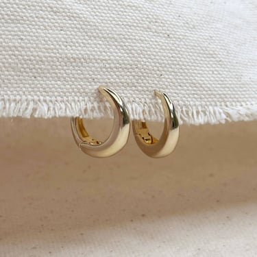 18k Gold Filled British Closure Artisan Clicker Hoop Earring