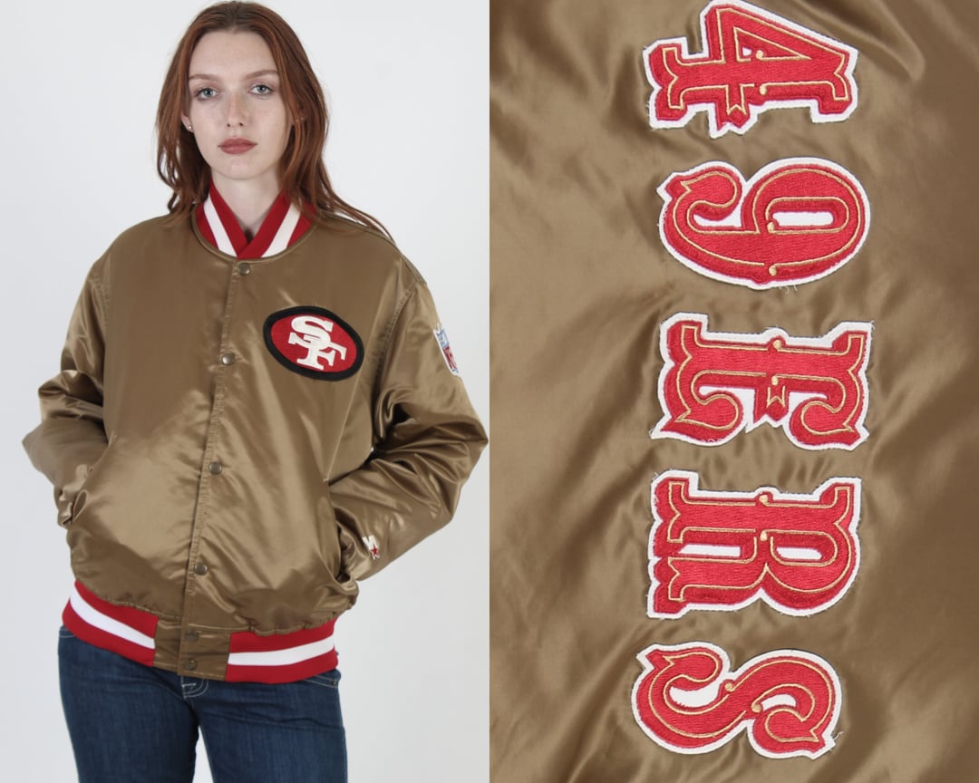 Buy the Vintage 80s San Francisco 49ers Hooded Parka Puffer Jacket by  Starter Size L