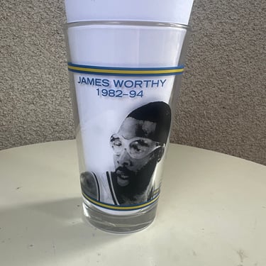 Vintage Celebrate Greatness Miller Lite Beer Glass NBA James Worthy 1982-94 