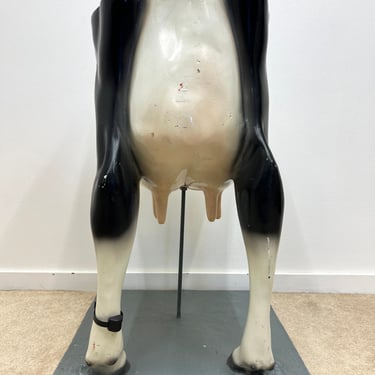 dairy cow model life size cabinet table fiberglass one of a kind sculpture art 