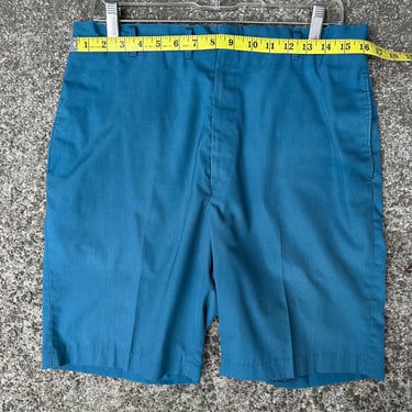 Vintage 1960’s Men’s Sta-Prest Levi’s shorts~ Mod 60’s summer shorts Dark teal blue /32” waist 