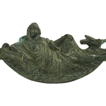 Rare Brass Depiction of Abundanita The Goddess of Abundance Statue