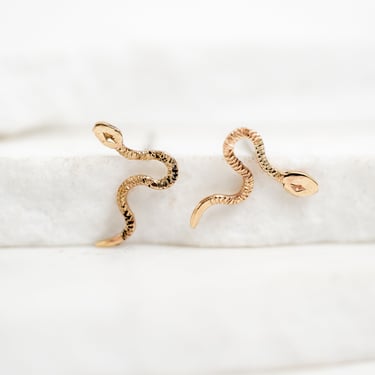 10K Gold Little Viper Studs