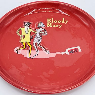 Vintage Bloody Mary 4.5 inch Cocktail Plate, Shonfeld’s USA Inc., Barwar, Decorative Plate 