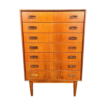 Vintage Danish Mid Century Modern Teak HighBoy Dresser 