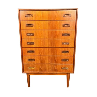 Vintage Danish Mid Century Modern Teak HighBoy Dresser 