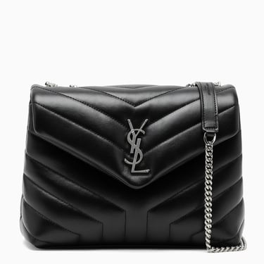 Saint Laurent Black/Silver Small Ysl Loulou Bag Women