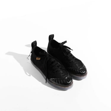 FENDI Black Zucca Canvas Low Top Sneaker (Sz. 38)