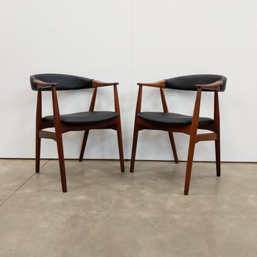 Pair of Vintage Danish Modern Armchairs by Th. Harlev 