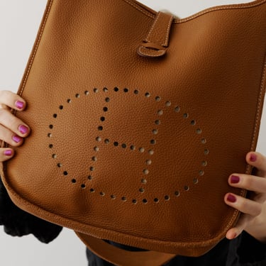 Hermes Tan Crossbody Leather Bag