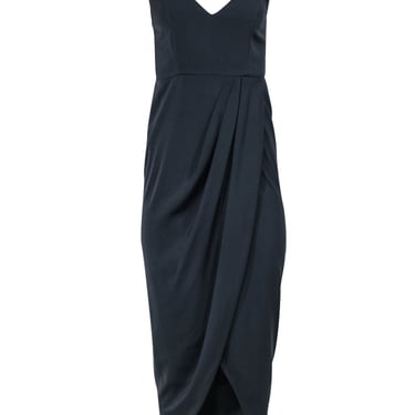 Shona Joy - Grey Draped Asymmetrical Dress Sz 4