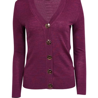 Tory Burch - Magenta & Purple Wool Cardigan Sz XS