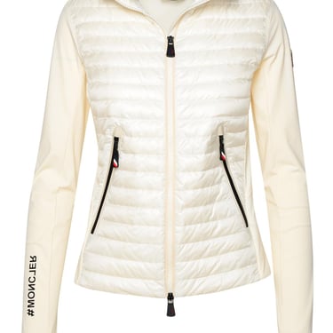 Moncler Grenoble Ivory Nylon Blend Cardigan Women