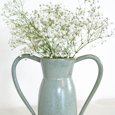 Double Handle Sage Green Vase