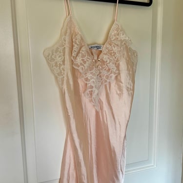 Lily of France Sleepwear peachy lace trim neglige, teddy, lingerie 