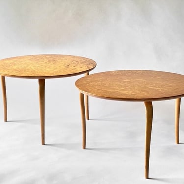 Rare Bruno Mathsson 'Annika' Low Occasional Tables Made in 1936 Initialed &amp; Numbered 25 &amp; 27