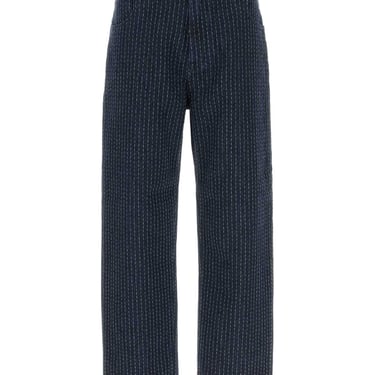 Fendi Men Embroidered Stretch Denim Jeans