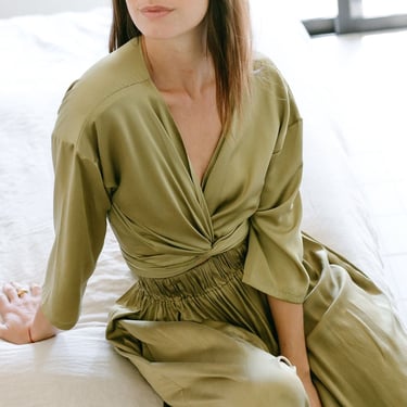 Wrap Top in Silk Charmeuse