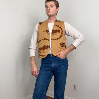 Ralph Lauren 90s Native Leather Vest