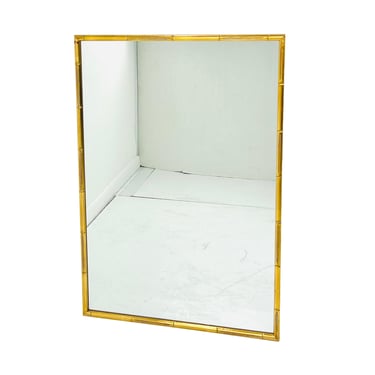 #1518 Gilt Wood Faux Bamboo Frame Mirror
