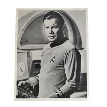 1960's Capitan Kirk Promo Photo Poster Star Trek Black & White Original 8x10 M24 