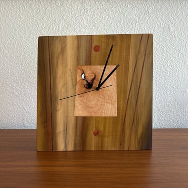 Lauren Verdugo mixed wood clock