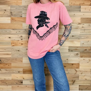 1990 Vintage Country Western Cowboy Tee Shirt 