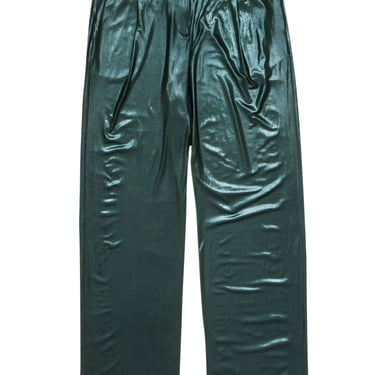 Lapointe - Green Iridescent Straight-Leg Pants Sz 4