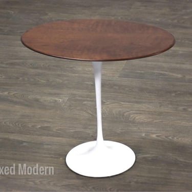 Eero Saarinen for Knoll Walnut Oval Tulip End Table 