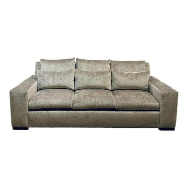 Hickory White Gray Velvet Grand Sofa
