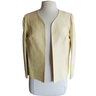 Vintage 60s Yellow Silk Blazer Jacket Star of Siam 