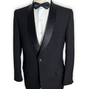 Vintage 1960s Wool SHAWL COLLAR Tuxedo Jacket ~ size 36 to 38 R ~ Suit ~ Wedding ~ Blazer / Sport Coat / Suit ~ 60s ~ Custom 