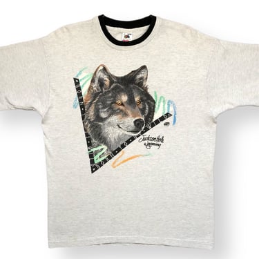 Vintage 1991 Jackson Hole Wyoming “Born To Be Wild” Single Stitch Nature/Wolf Graphic T-Shirt Size Large 