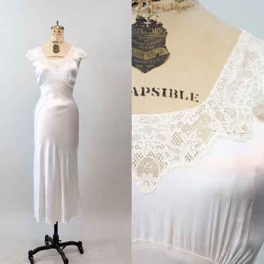 1930s LIQUID SATIN slip dress nightgown xs | new spring summer 