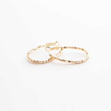 Large Beaded Hoop Earrings