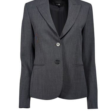 Theory - Dark Grey & Black Wool Blend Blazer Sz 6