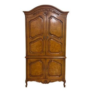 Late 20th Century Thomasville Louis XV Burl Inset French Armoire 