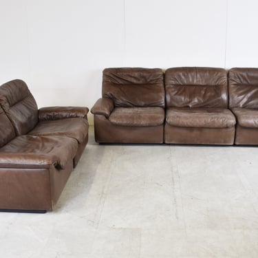 ON HOLD Vintage modular sofa set by De Sede, 1970s  - mid century modern sofa - vintage leather sofa set 