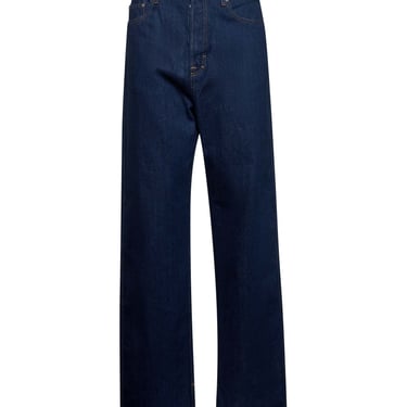 Gucci Men Blue Denim Embroidered Jeans