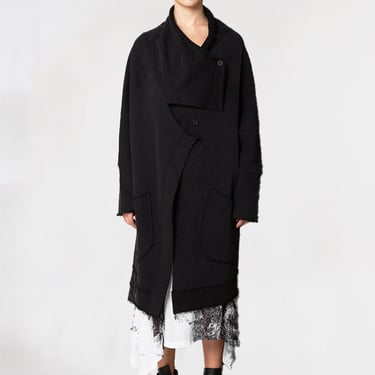 Long Oversized Draped Jacket in BLACK or GREY