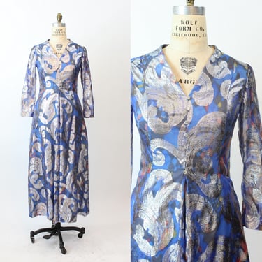 1960s LUREX metallic gown RHINESTONE dress medium | new spring summer 