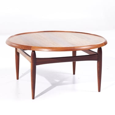 Kurt Østervig Mid Century Danish Rosewood Flip Top Coffee Table - mcm 