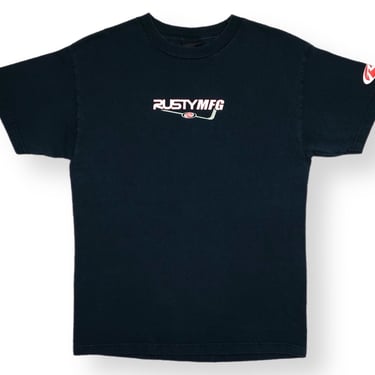 Vintage 90s/Y2K Rusty MFG Surfing/Skateboarding Style Graphic T-Shirt Size Medium 